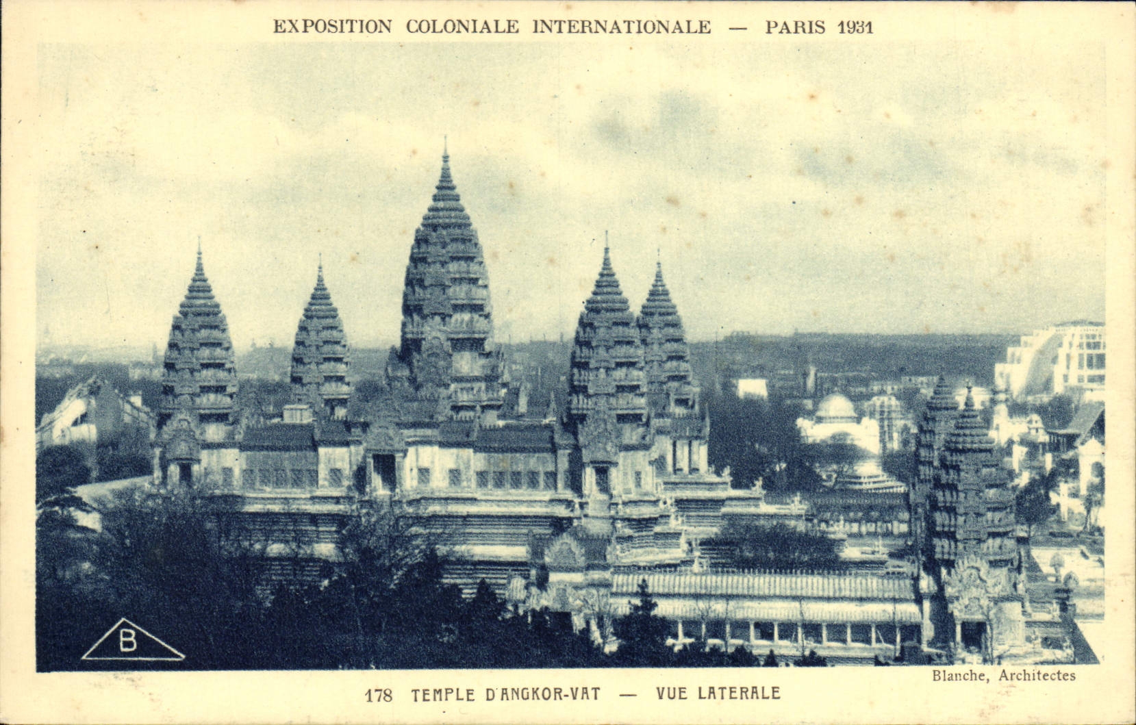 CPA Exposition Coloniale Internationale Paris 1931 Temple d'Angkor VAt Vue generale