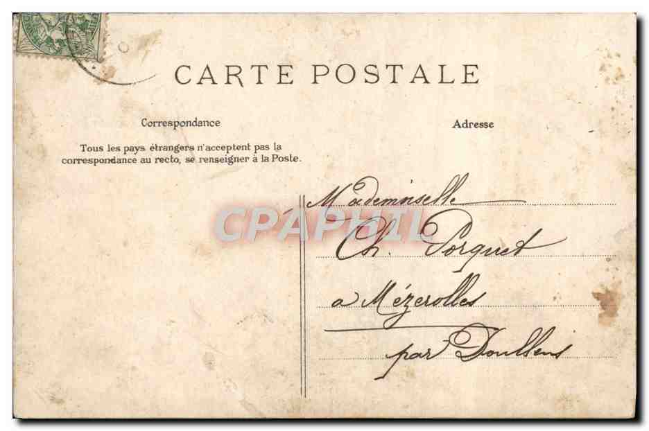 CPA 1er Avril en Bretagne Femme Folklore — Verso