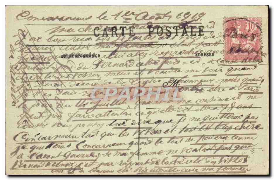 CPA En Bretagne Autour du Lit Clos Depart pour le bapteme Folklore — Verso