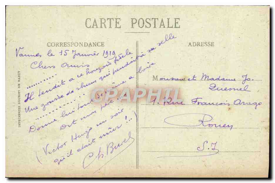 CPA Un Vieux Brave Folklore Bretagne  — Verso