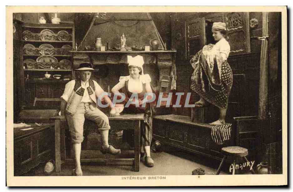 CPA Bretagne Breton Interieur breton Folklore