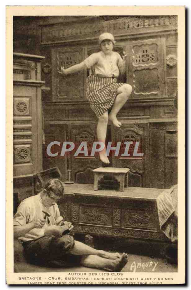 CPA Bretagne Cruel Embarras Sapristi D'Sapristi Folklore