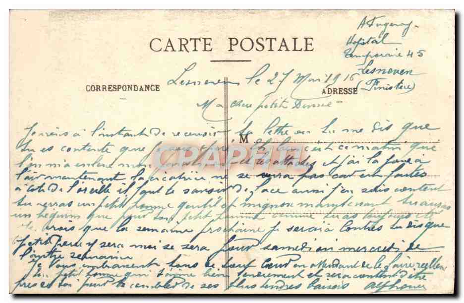 CPA Autour des Lits Clos La Tentation du Pere Antoine Folklore — Verso