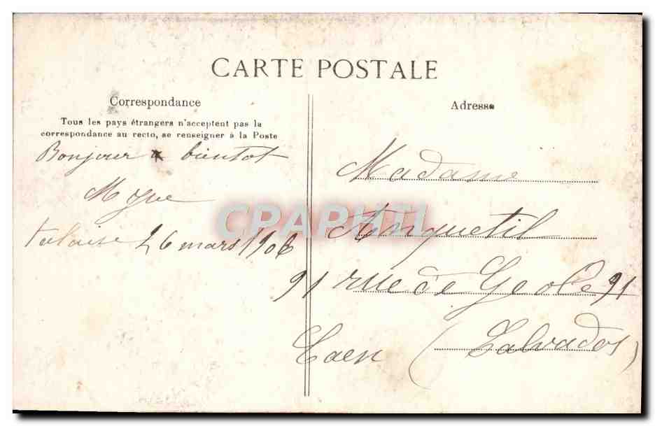 CPA En Bretage Autour du Lit clos on souffle la Chandelle et on ferme le lit clos Folklore — Verso