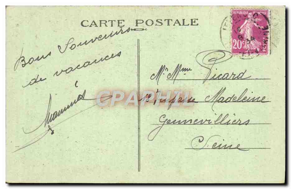 CPA Autour des Lits Clos Folklore — Verso