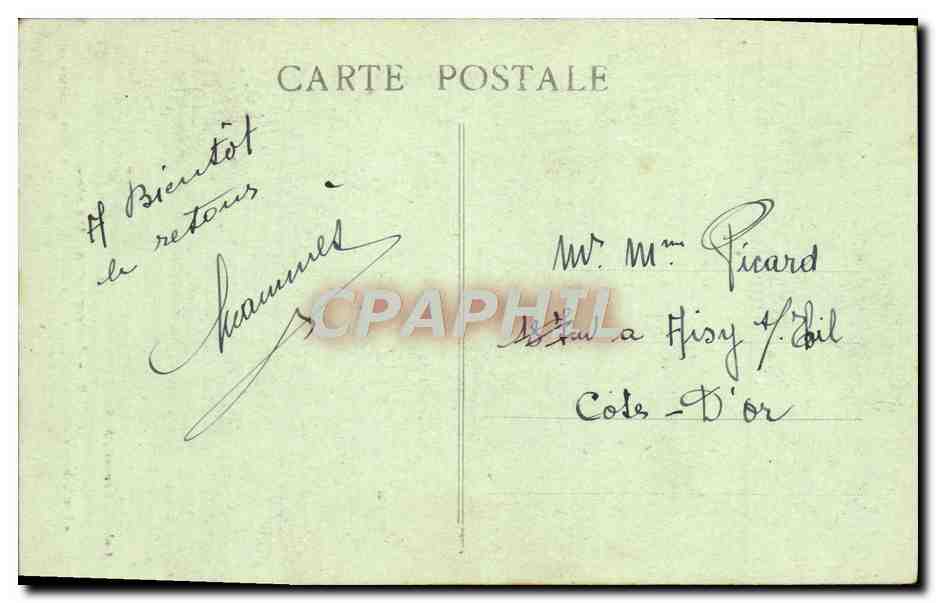 CPA Autour des Lits Clos Folklore — Verso