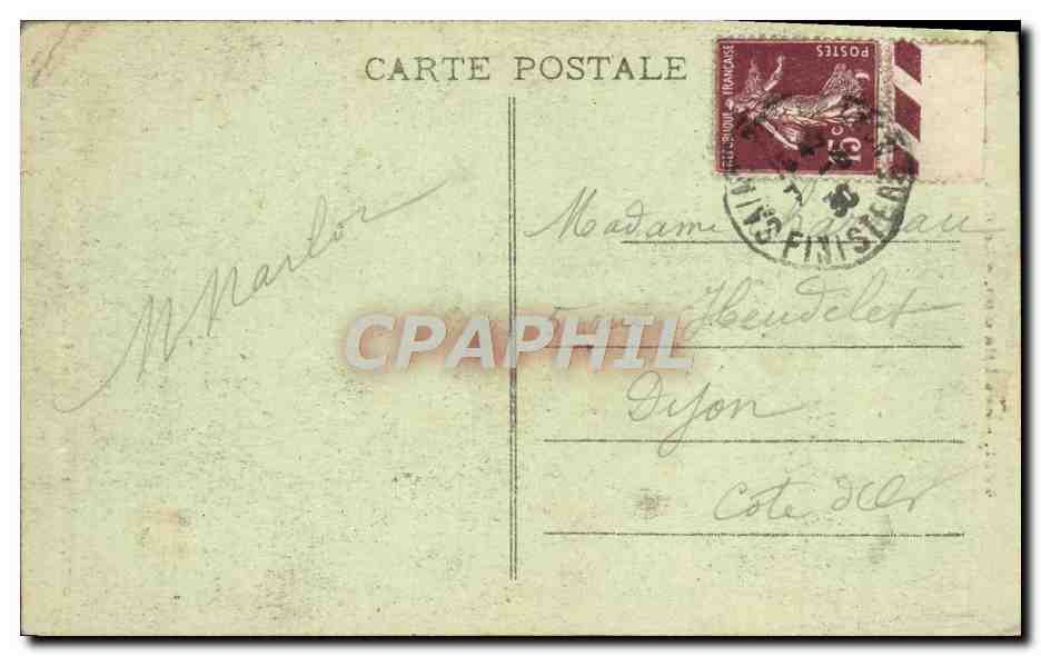 CPA Les Lits Clos Le Berceau Folklore — Verso
