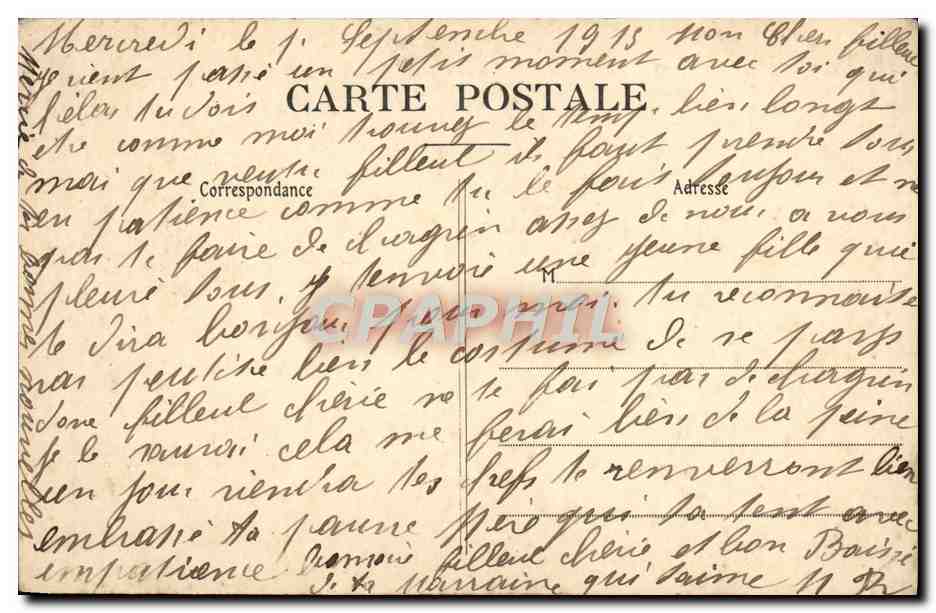 Jeune femme en coiffe traditionnelle — Pays de Paimpol, Tréguier, Guingamp, Lanvollon — Coll. E. Hamonic, St-B. — Verso