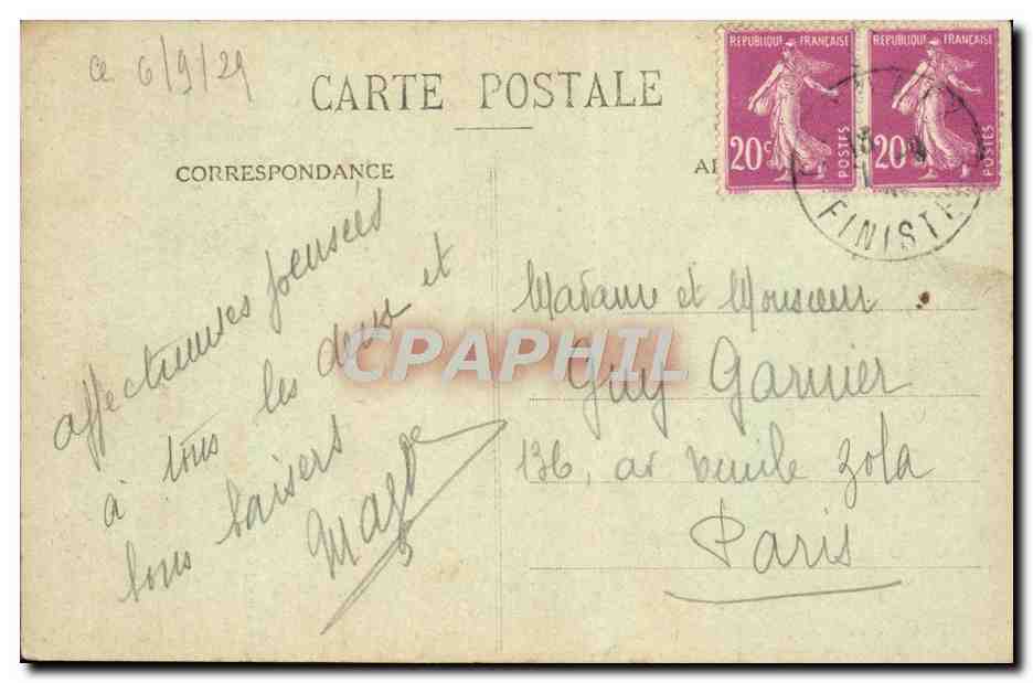 CPA Le Mariage du Pere Antoine Folklore — Verso