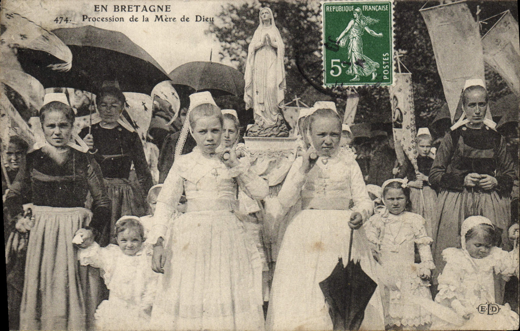 Procession de la Mère de Dieu — Bretagne — Éditeur E.D. n°474