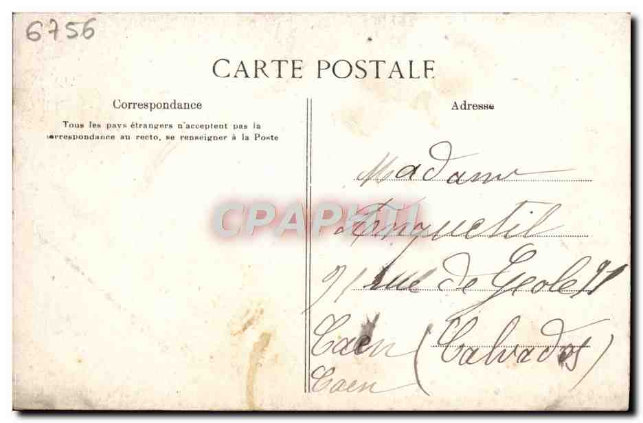 CPA En Bretagne Autour du lit Clos Bonsoir Folklore — Verso