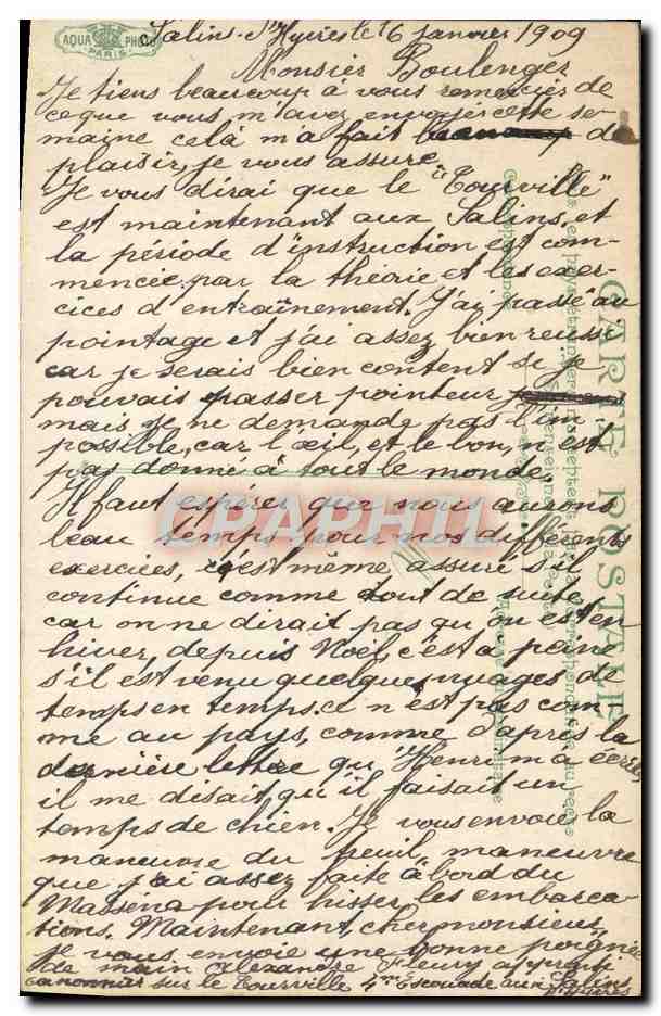 CPA La Vie du Marin Manoeuvre du treuil Militaria  — Verso