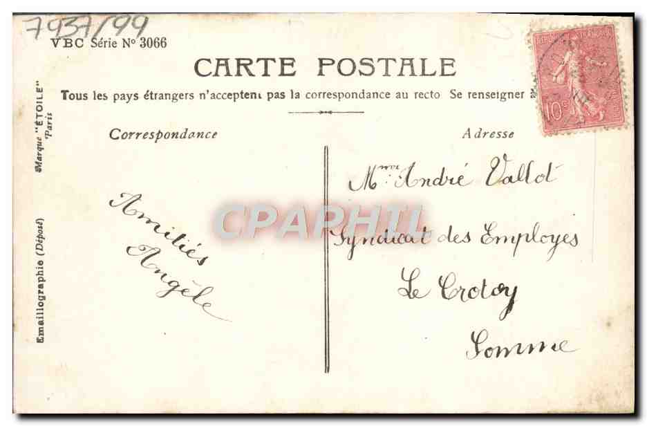 CPA Fantaisie Femme Pecheur Bateaux Enfant — Rückseite