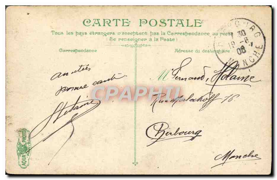 CPA Bateau La vie de marin Pointage d'un canon a tir rapide  — Verso