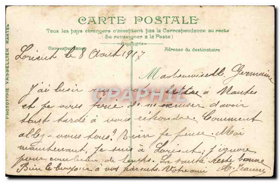 CPA Bateau La vie de marin Un canot major  — Verso