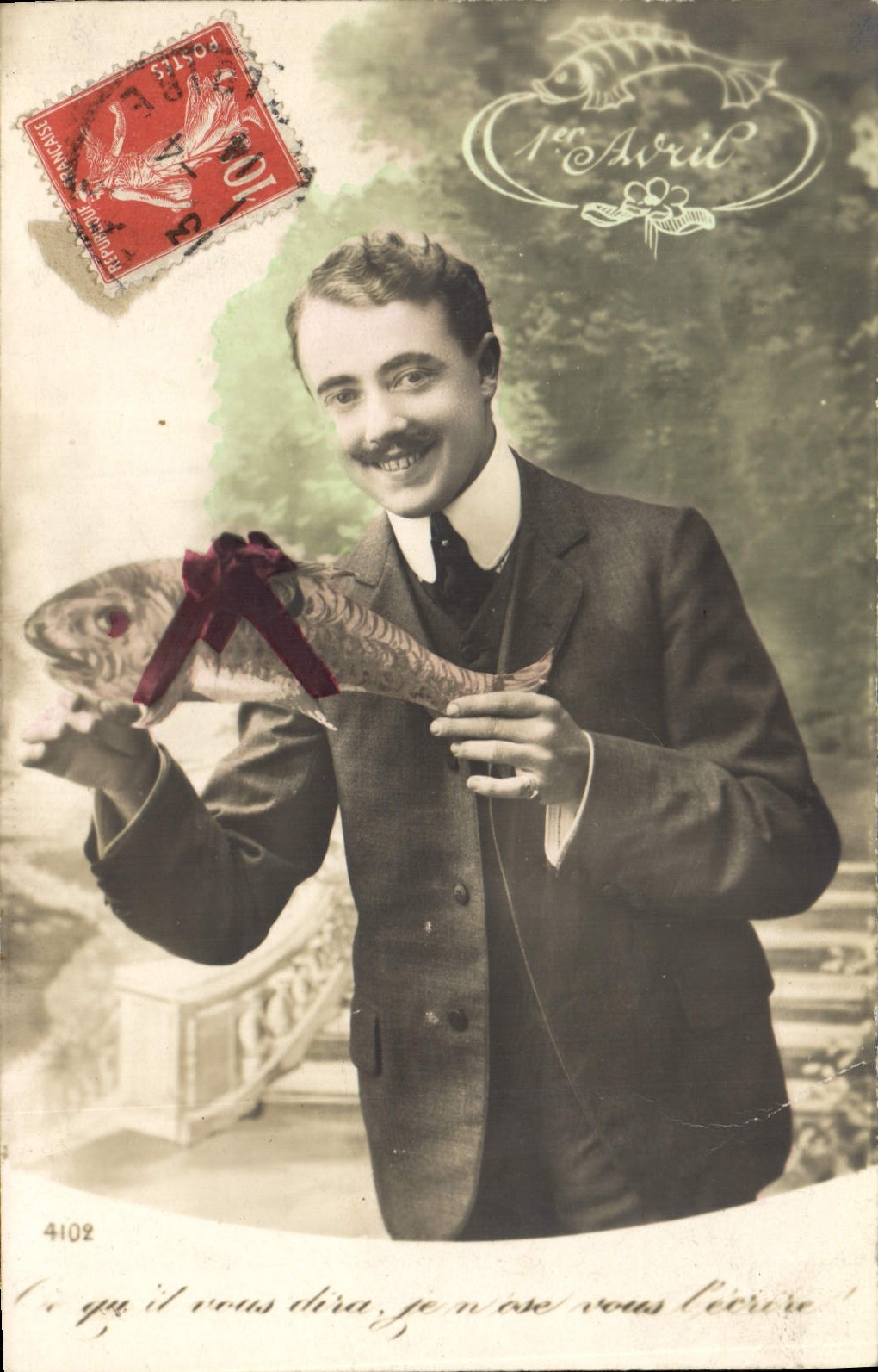 CPA Fantaisie homme Poisson