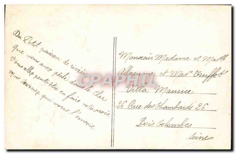 CPA Fantaisie homme Poisson — Rückseite