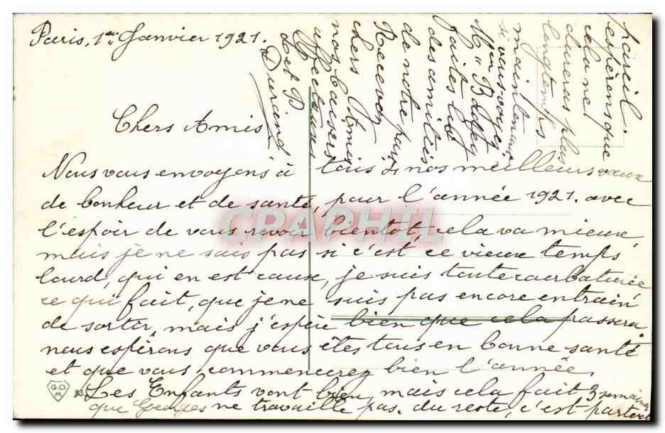 CPA Fantaisie Fleurs — Verso