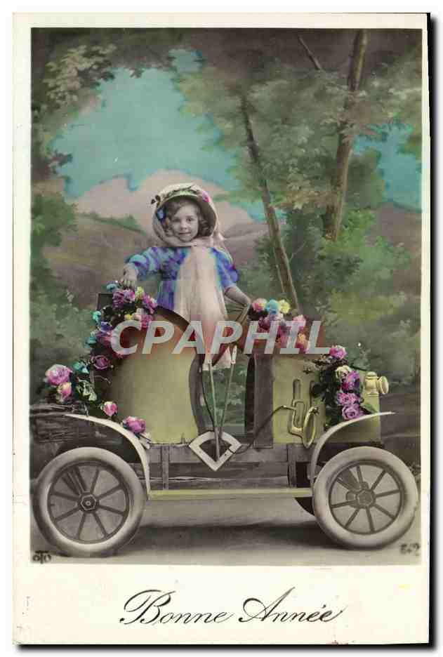 CPA Fantaisie enfant Automobile