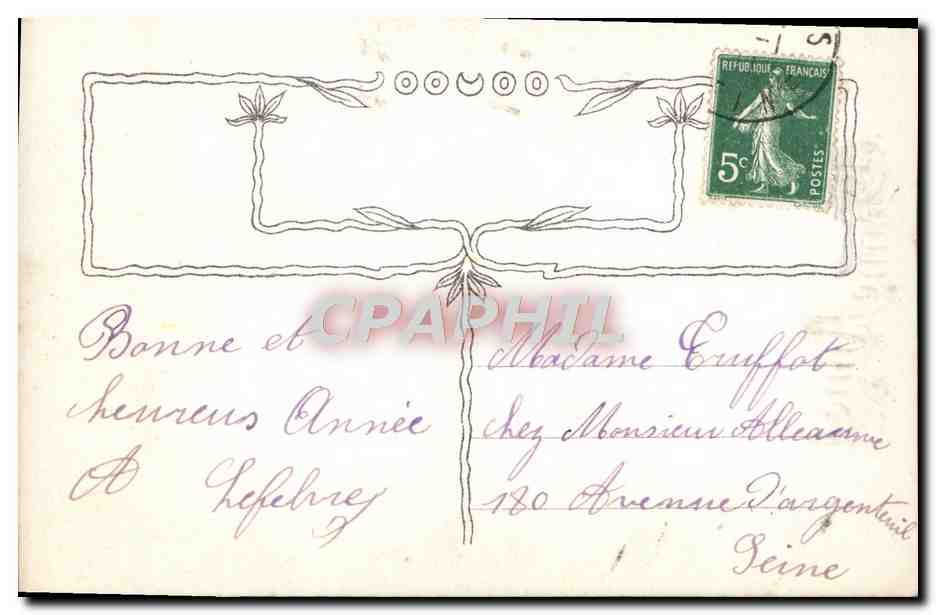 CPA Fantaisie Fleurs — Rückseite