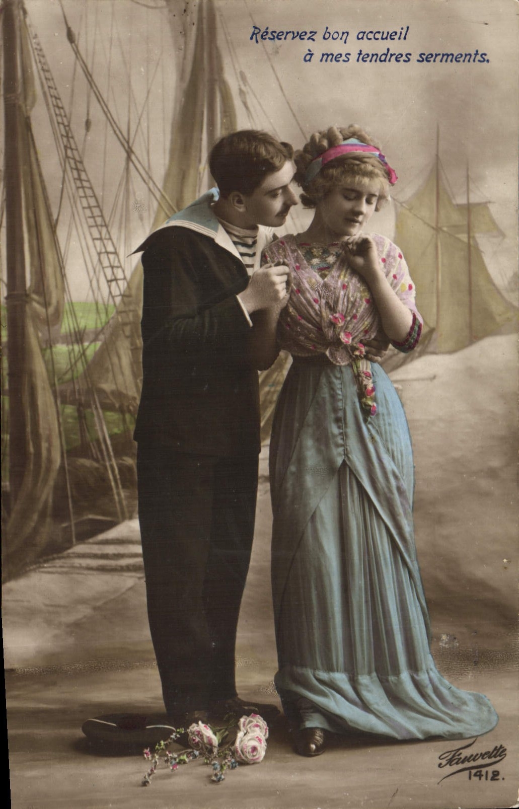 CPA Fantaisie Femme Marin