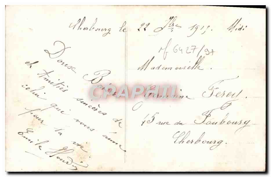CPA Fantaisie Femme Marin — Verso