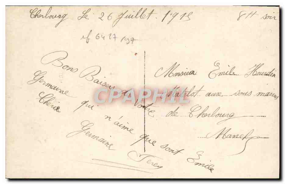 CPA Fantaisie Femme Marin — Rückseite