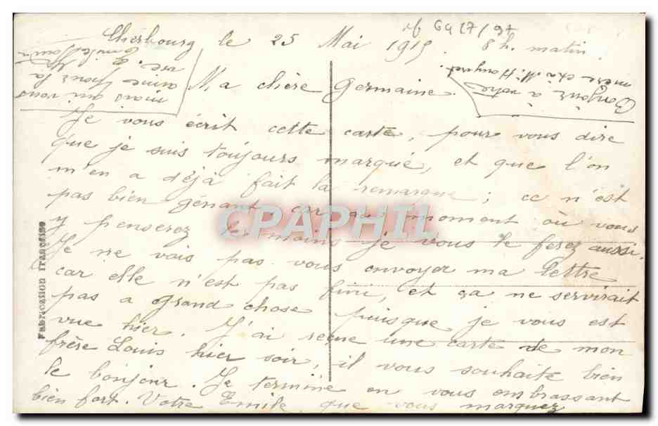 CPA Fantaisie Femme Marin — Verso