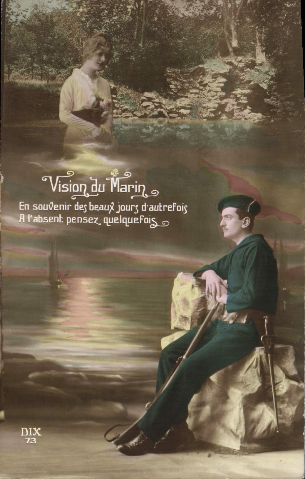 CPA Fantaisie Femme Marin