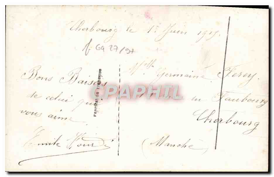 CPA Fantaisie Femme Marin — Back