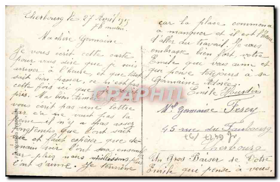 Zwei Soldaten — Matrose und Soldat — vor einem rauchenden Schiff — DIX 94 — Rückseite