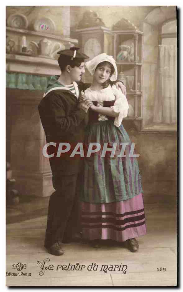 CPA Fantaisie Femme Marin