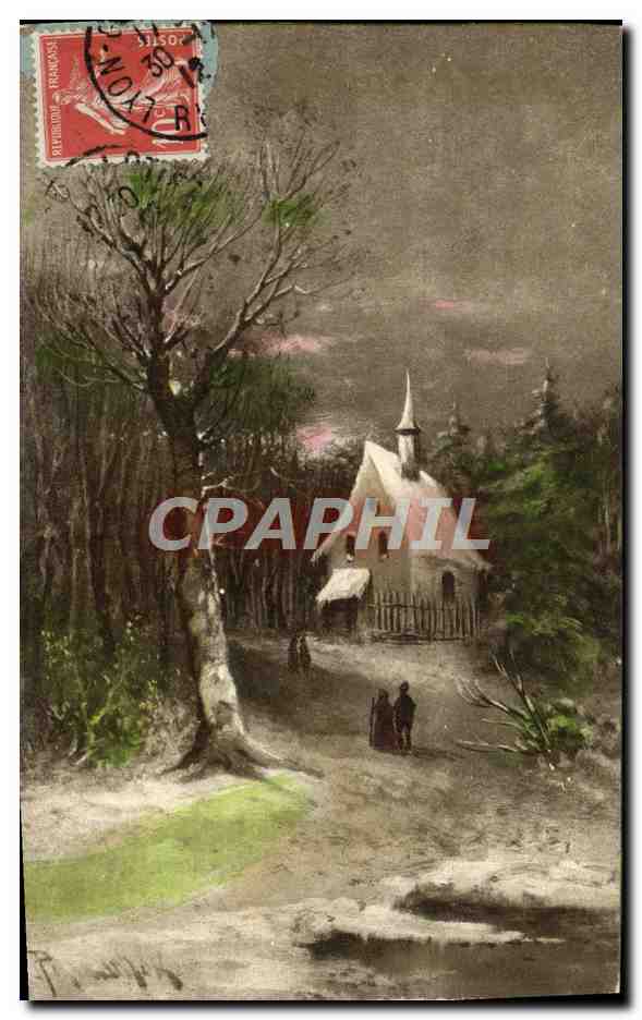 CPA Fantaisie Maison au coin du bois