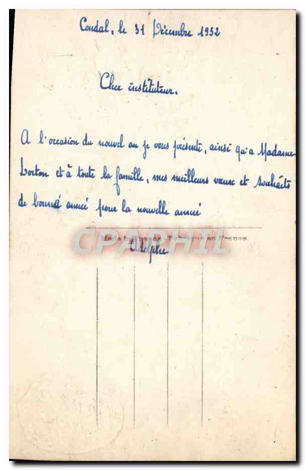 CPA Fantaisie Fleurs Fer a cheval — Verso
