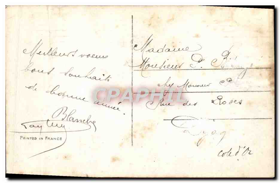 CPA Fantaisie Bonne annee — Rückseite