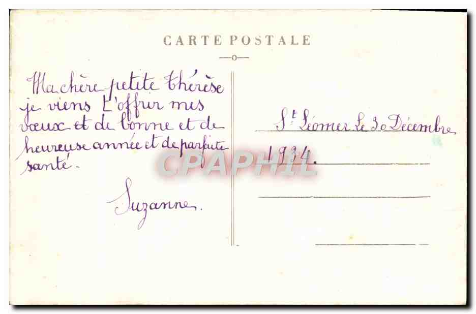 CPA Fantaisie Bonne annee — Rückseite