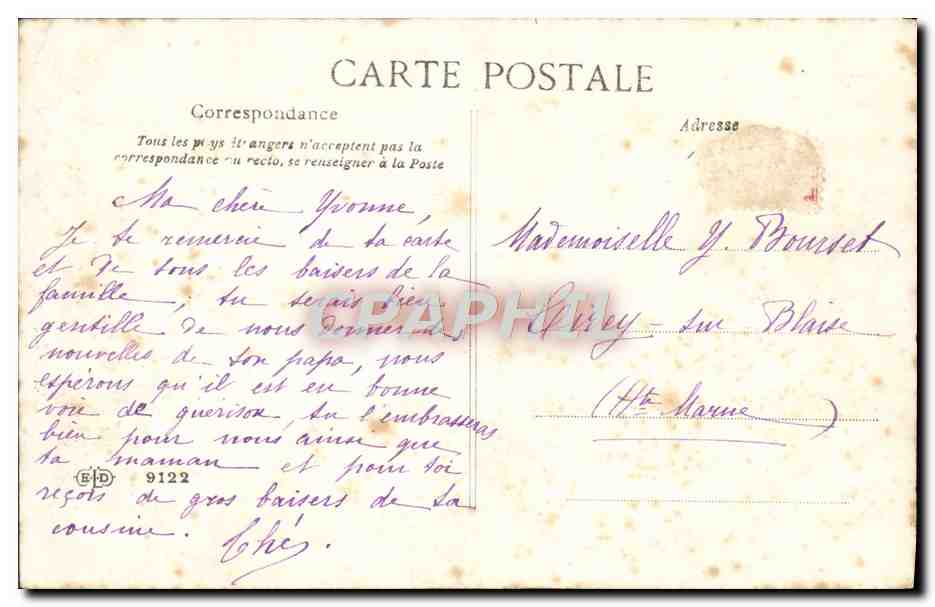 CPA Fantaisie Bonne annee — Rückseite