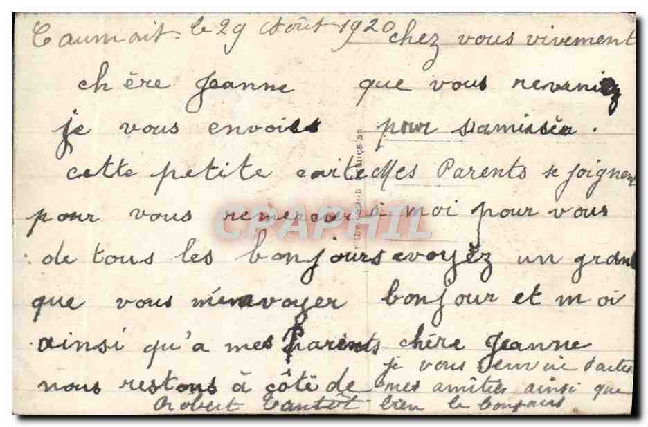 CPA Fantaisie Fleurs — Verso