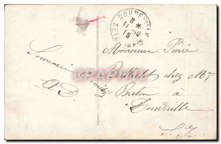 CPA Fantaisie Fleurs Enfant — Verso