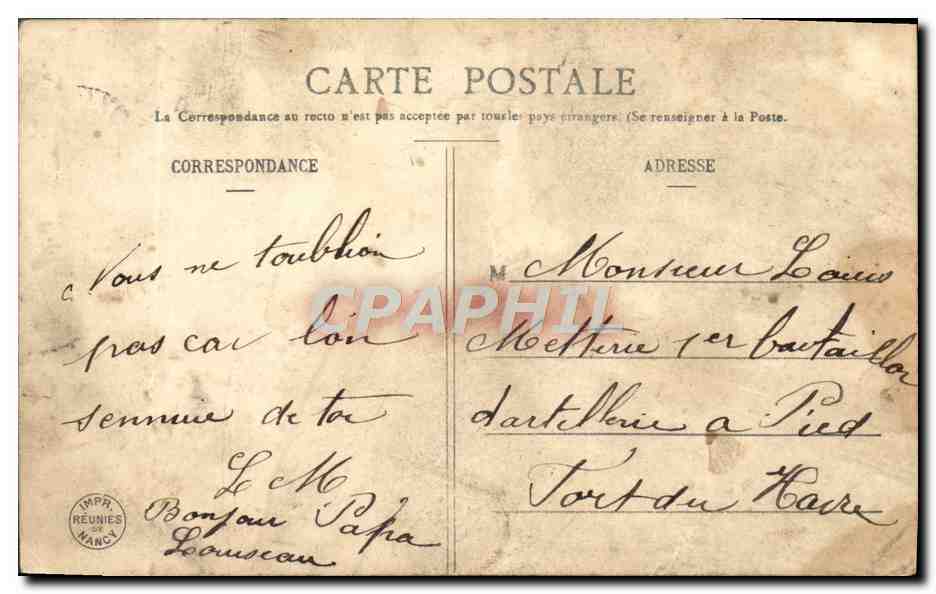 CPA Fantaisie Femme — Rückseite