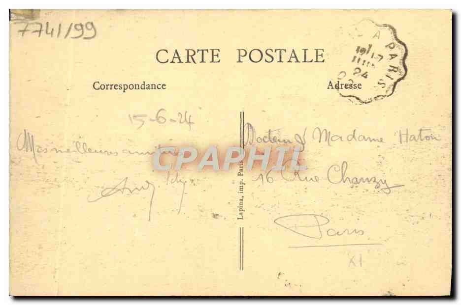 CPA Station transcontinentale Un coin de la salle d'emission — Rückseite