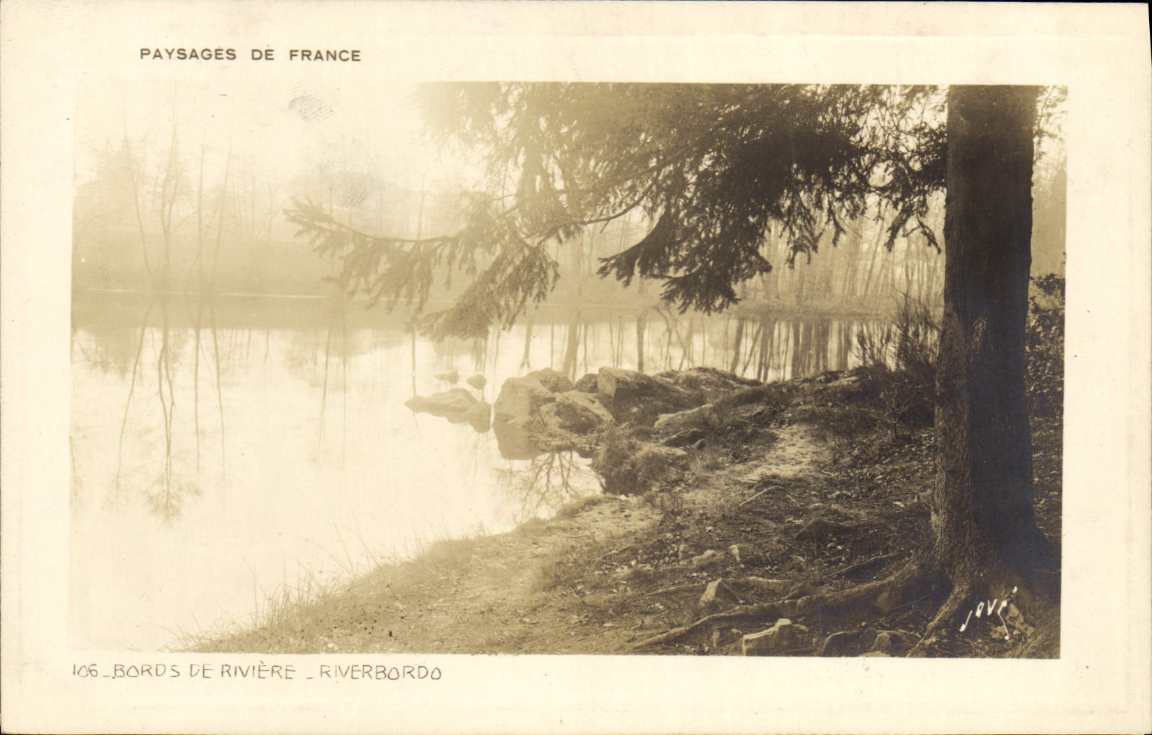CPA Fantaisie Paysages de France Bords de riviere