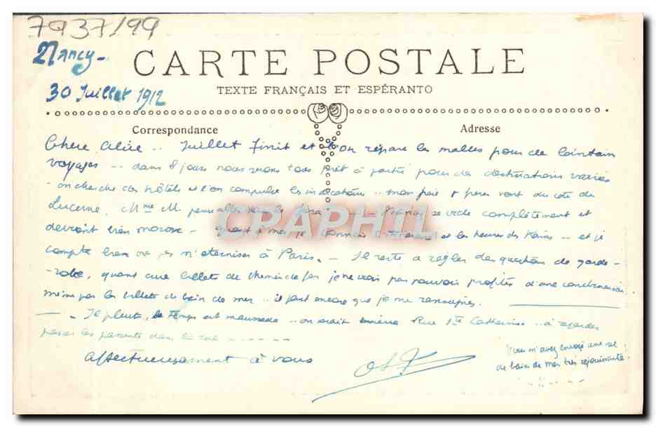 CPA Fantaisie Paysages de France Bords de riviere — Rückseite