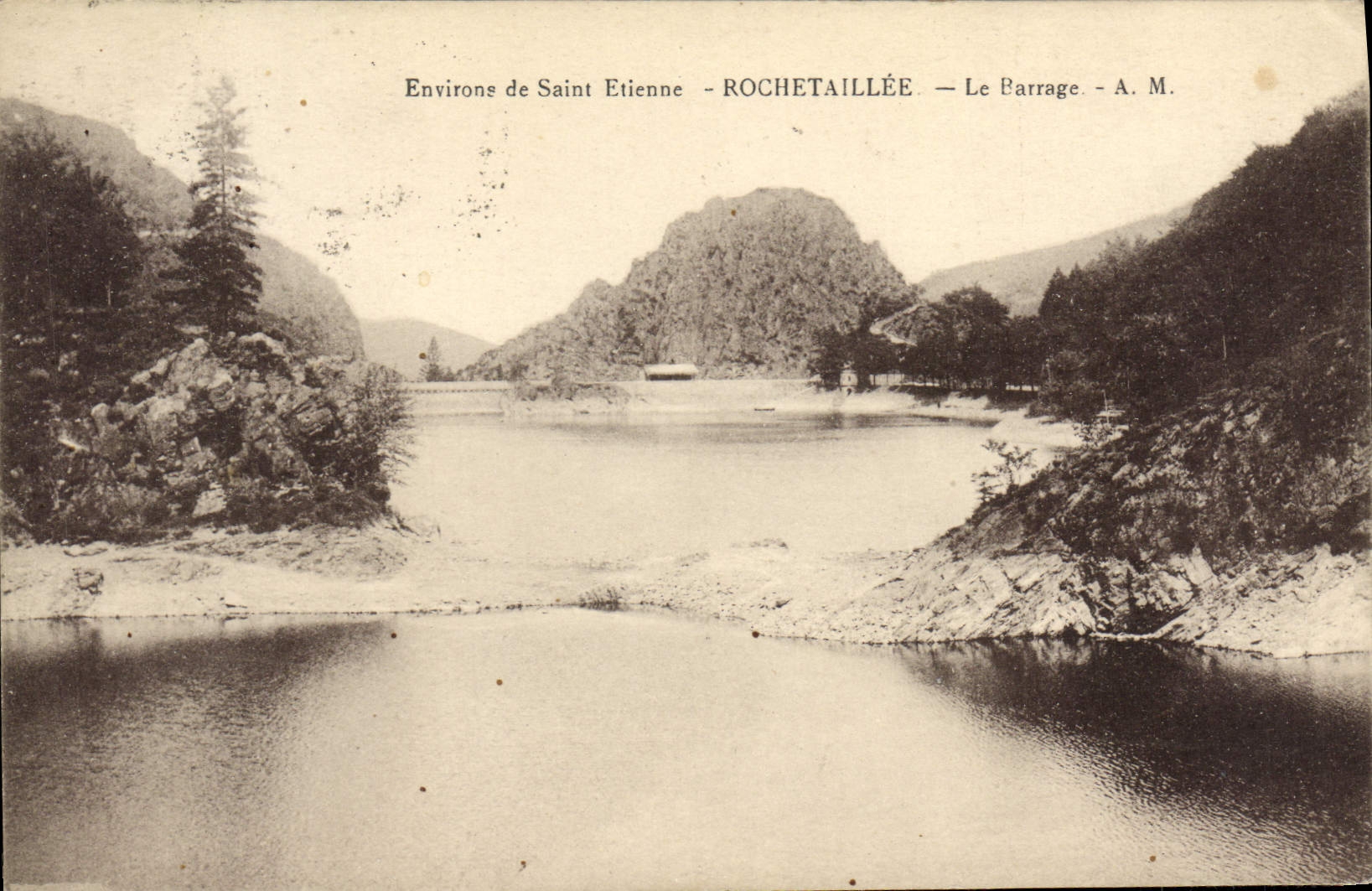 CPA Environs de Saint Etienne Rochetaillee Le Barrage
