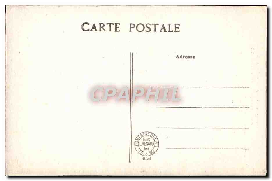 Palais de Fontainebleau — Porte de François Ier (Jardin de Diane) — Collection Artistique L. M. n°172 — Verso