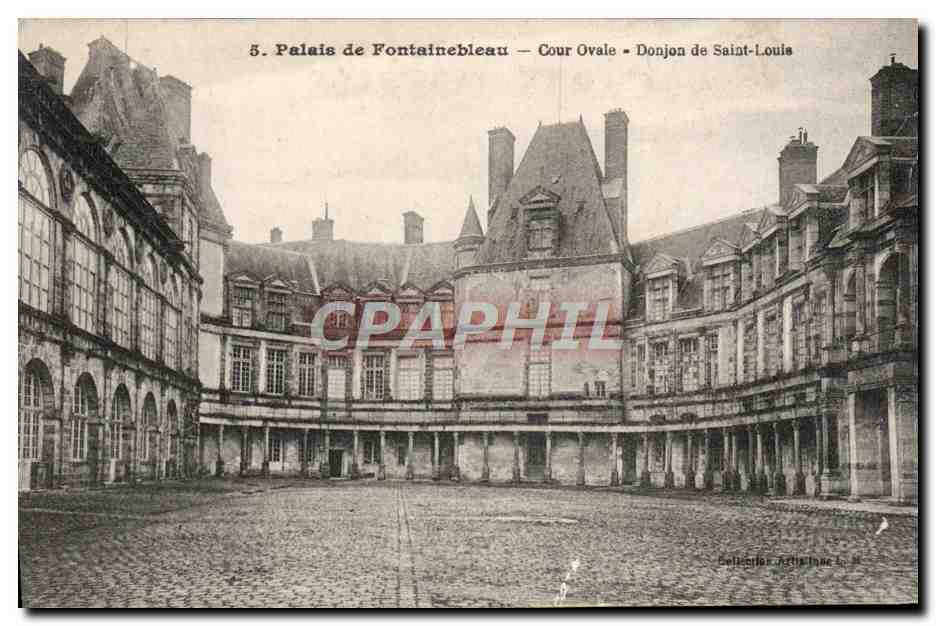 Schloss Fontainebleau — Ovaler Hof — Burg Saint-Louis — Sammlung Artisan, Nr. 5