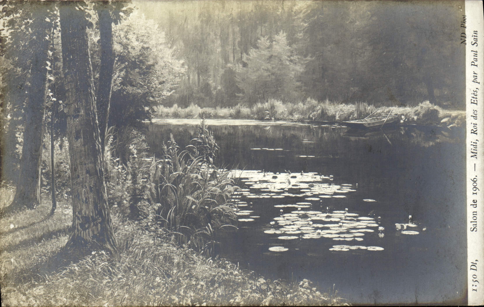 Paysage de lac avec nénuphars — Muili, Salon de 1906 — Phot. Paul Satin