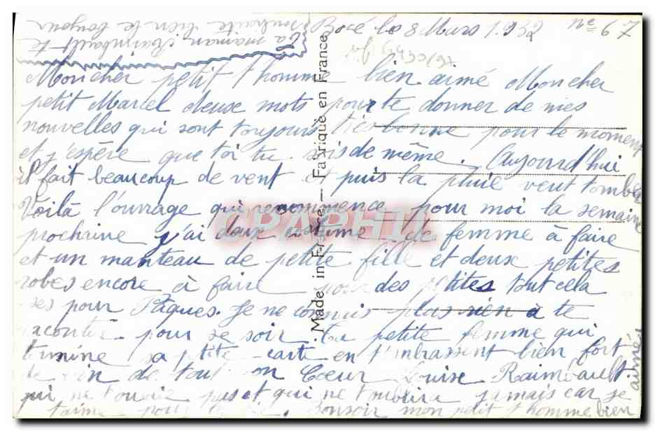 CPA Fantaisie Fleurs Oiseaux  — Back
