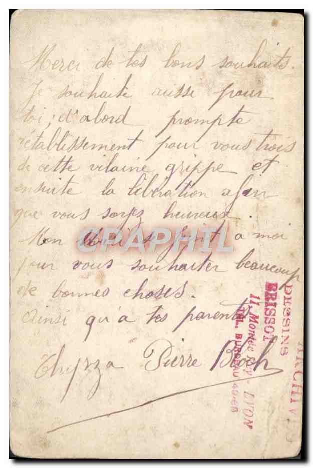 CPA Fantaisie Fleurs — Rückseite