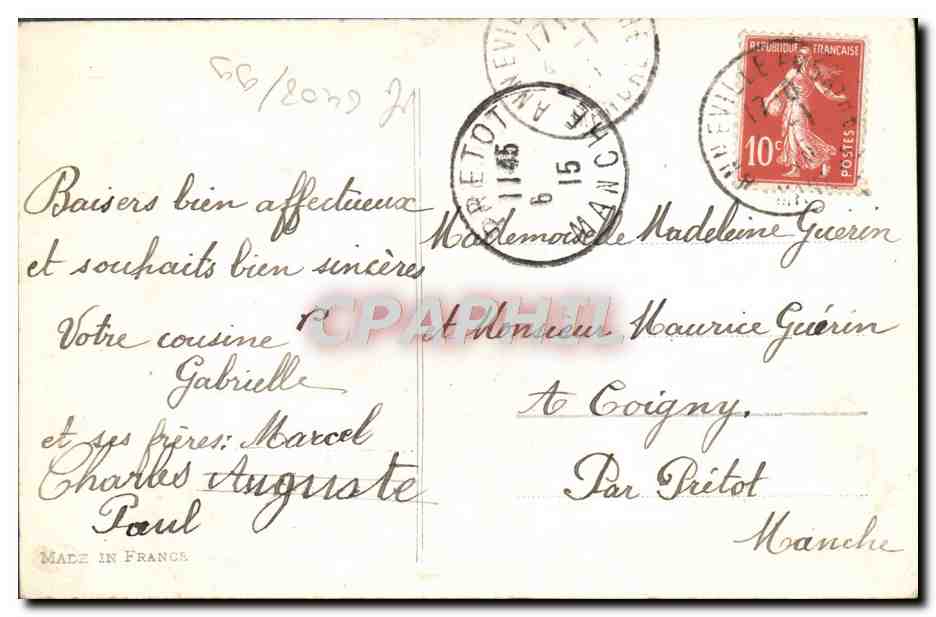 CPA Fantaisie Fleurs  — Verso